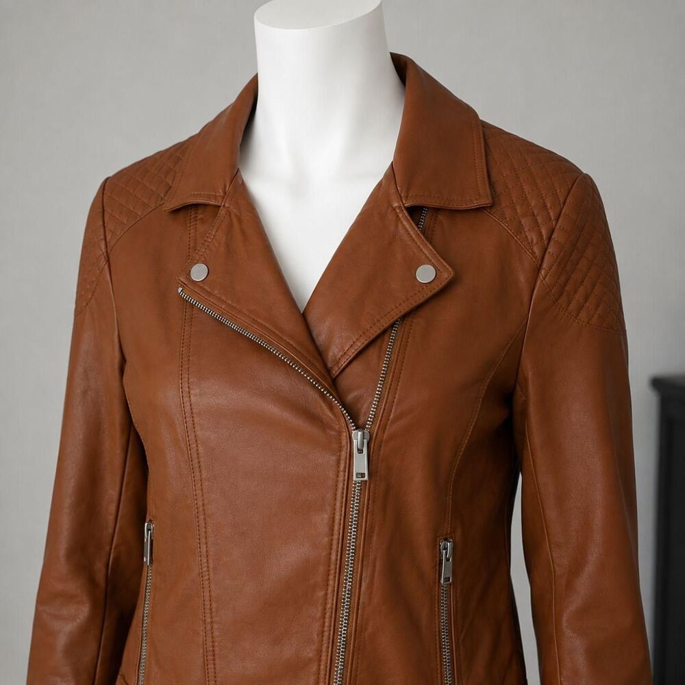 Black-rivet Women's Brown and Tan Jacket